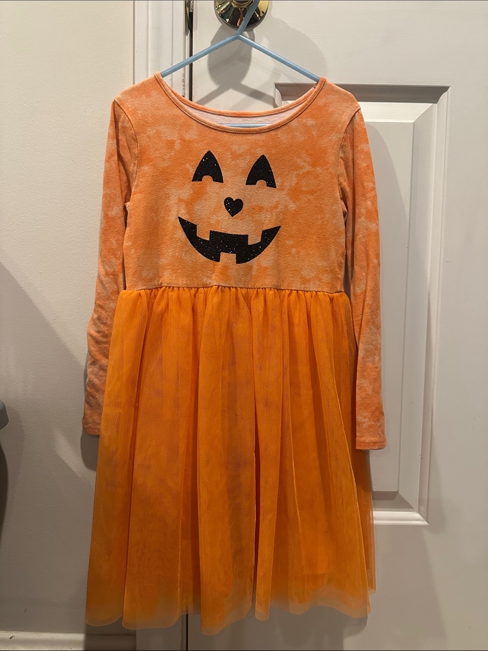 jumping beans Orange & Black Pumpkin Tulle Dress Costume